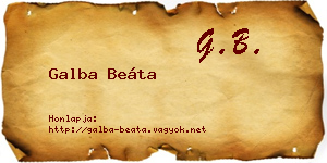 Galba Beáta névjegykártya