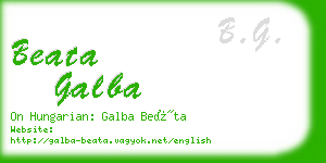 beata galba business card